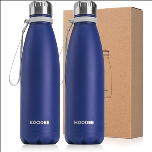17oz Insulated Water Bottle Sports Water Bottle with Leak Proof Lid, Cola Shape Travel Flask Double